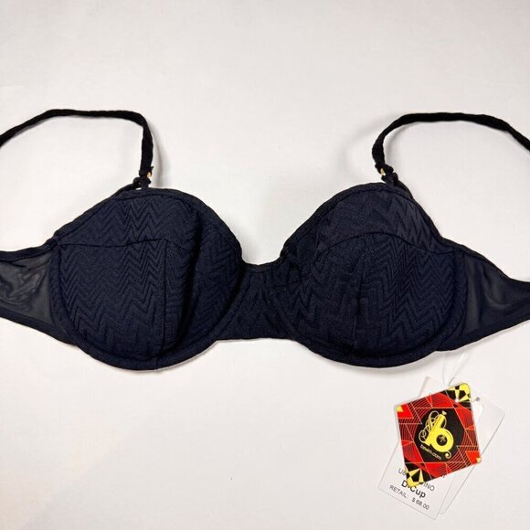 NWT B. SWIM Black Swimsuit 2PCs Bikini Bottom Sz.M Top Sz.D Sexy Beach - Picture 4 of 14